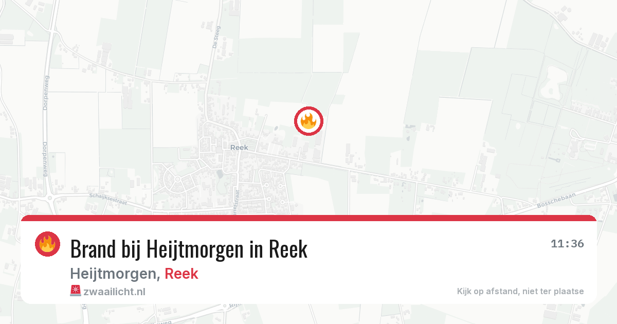 Brand bij Heijtmorgen in Reek — 30 mei 2026