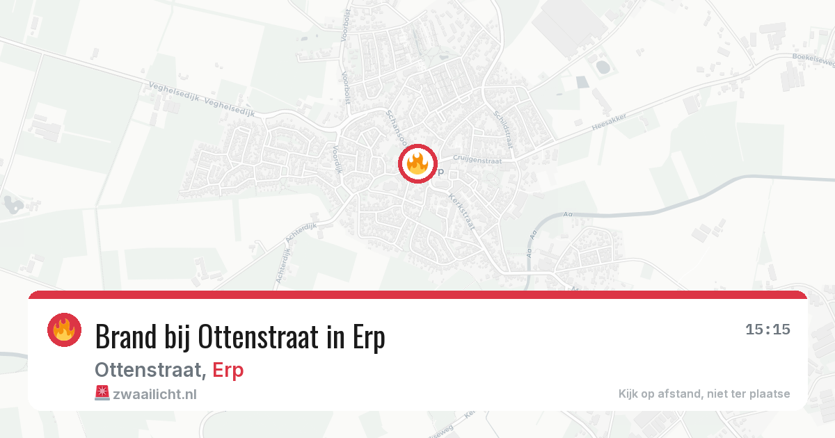 Brand bij Ottenstraat in Erp — 3 aug 2026