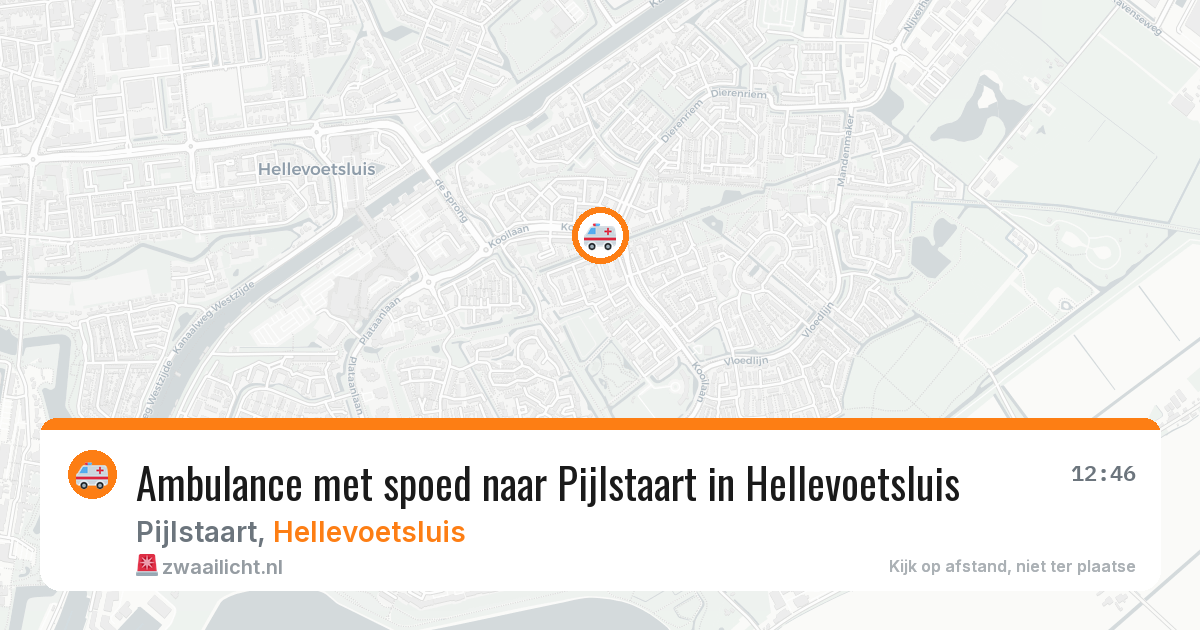 Ambulance met spoed naar Pijlstaart in Hellevoetsluis — 23 mei 2026