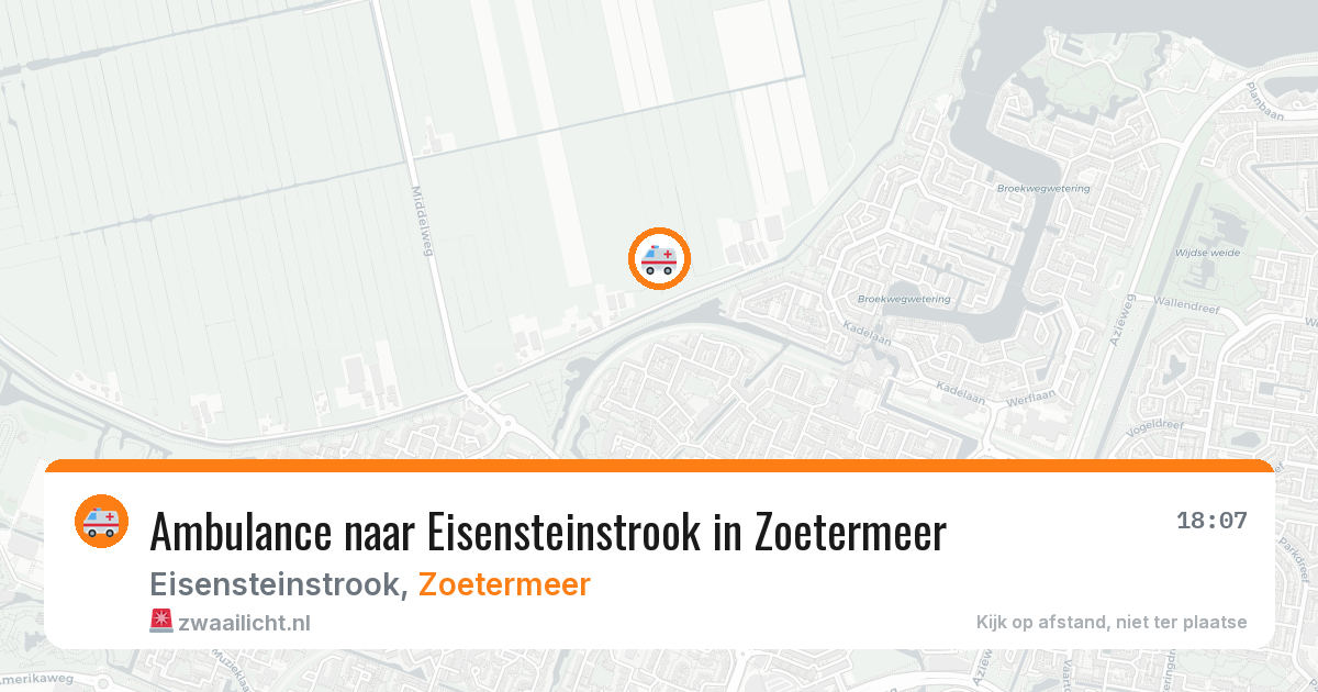 Ambulance naar Eisensteinstrook in Zoetermeer — 21 mrt 2026