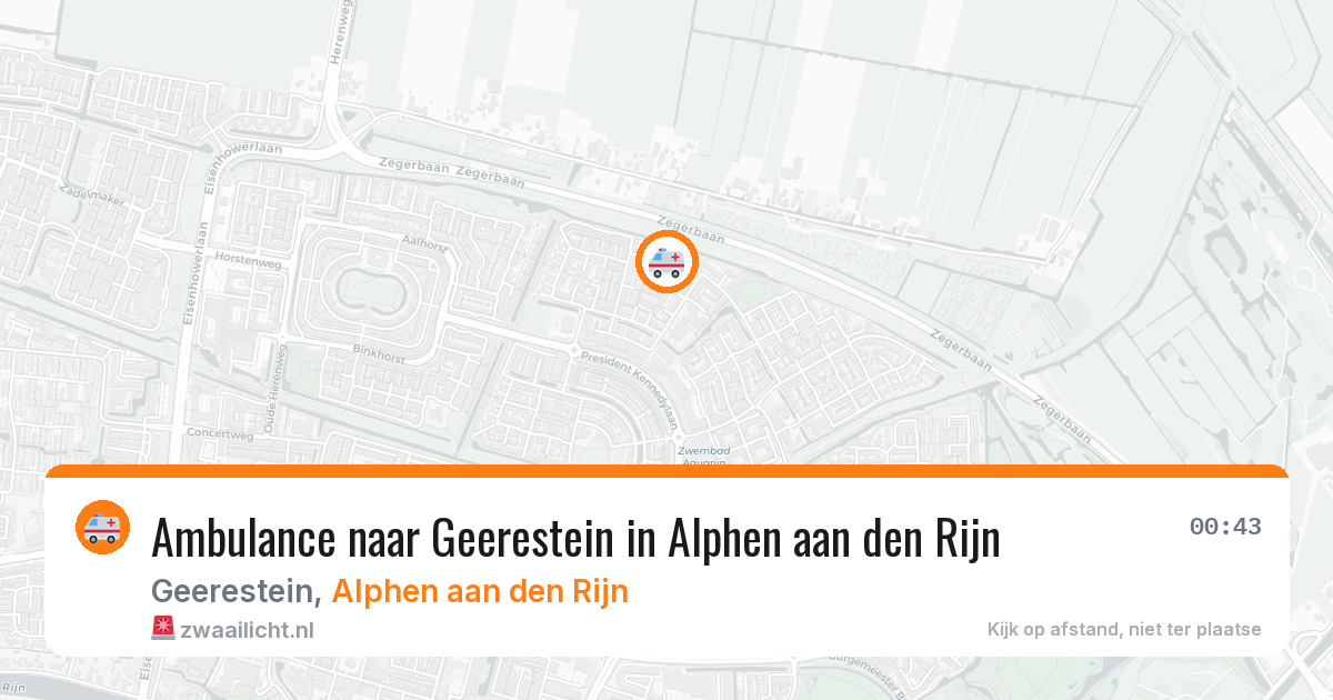 Ambulance naar Geerestein in Alphen aan den Rijn — 30 mei 2026