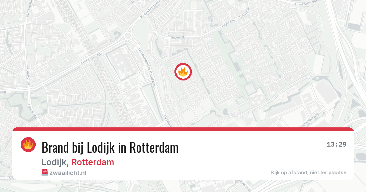 Brand bij Lodijk in Rotterdam — 20 jun 2026
