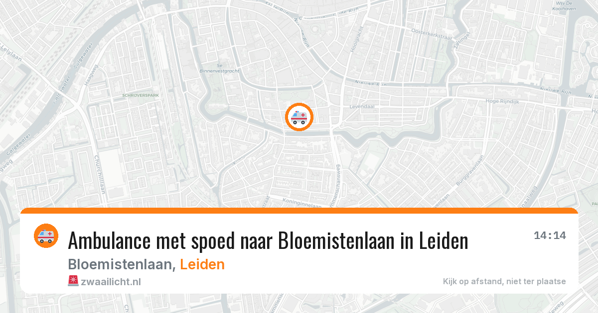 Ambulance met spoed naar Bloemistenlaan in Leiden — 3 aug 2026