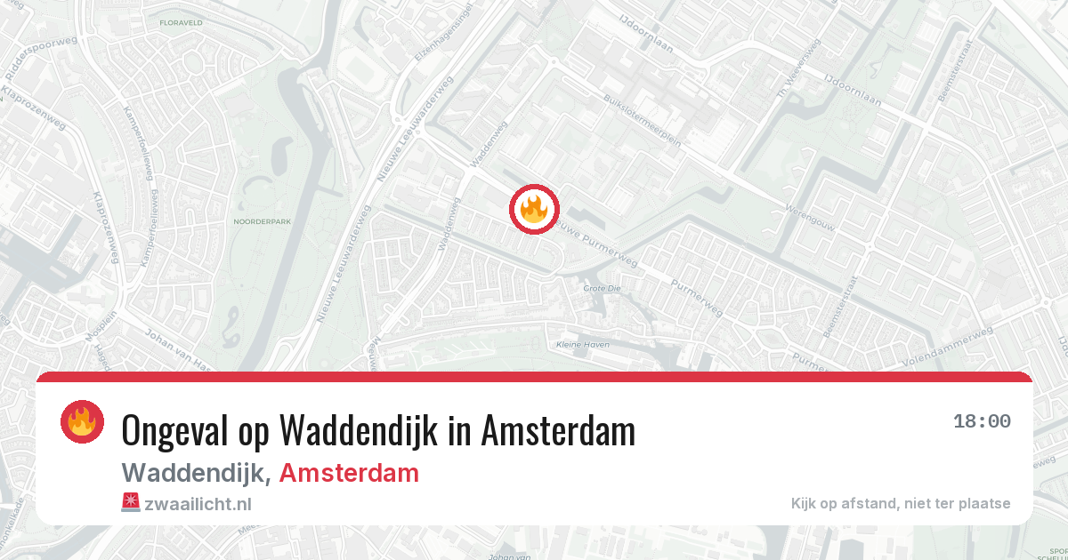 Ongeval op Waddendijk in Amsterdam — 17 jun 2026