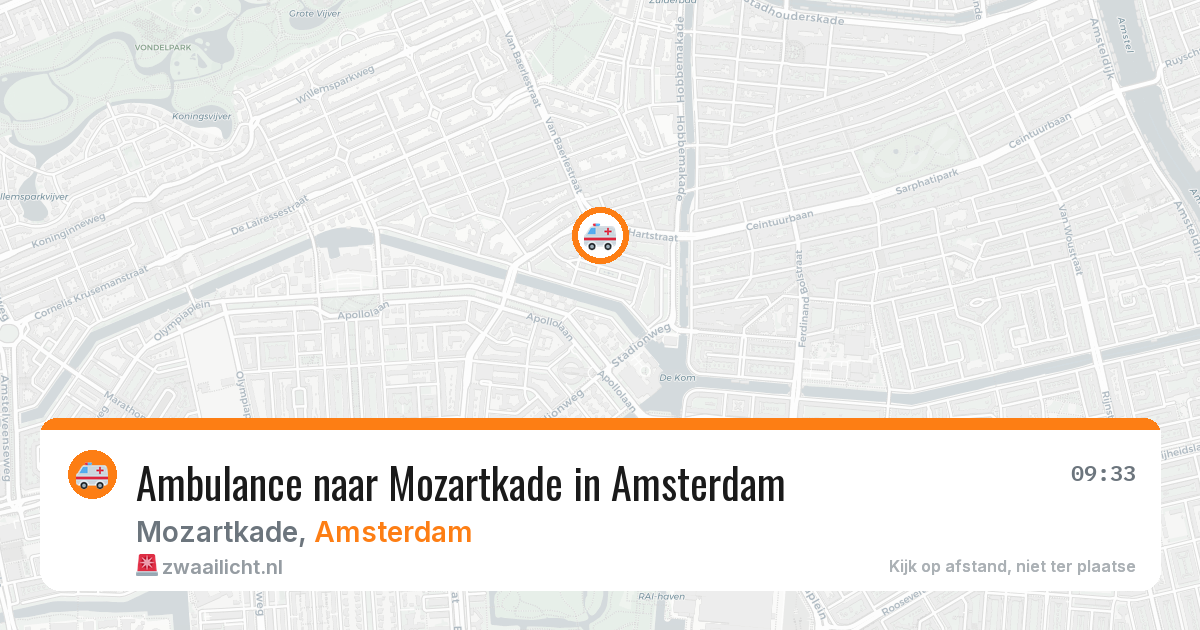 Ambulance naar Mozartkade in Amsterdam — 13 aug 2026