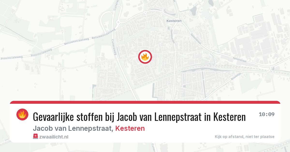 Gevaarlijke stoffen bij Jacob van Lennepstraat in Kesteren — 7 apr 2026