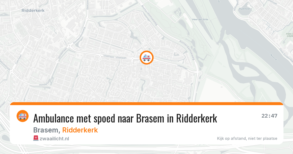 Ambulance met spoed naar Brasem in Ridderkerk — 18 jul 2026