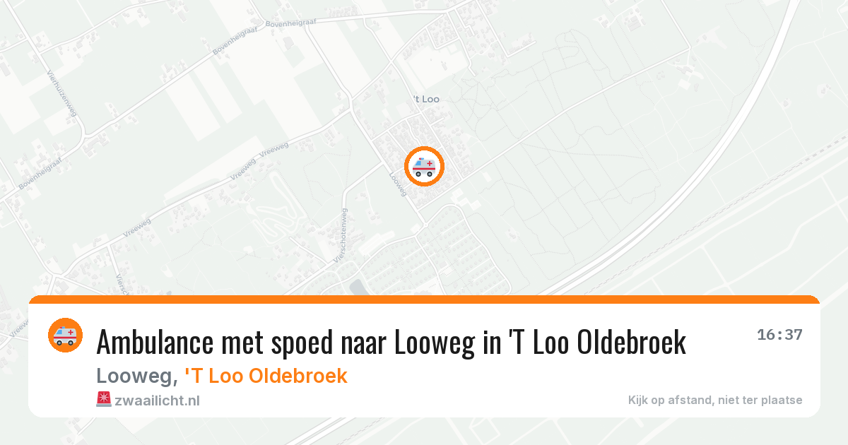 Ambulance met spoed naar Looweg in 'T Loo Oldebroek — 17 mei 2026