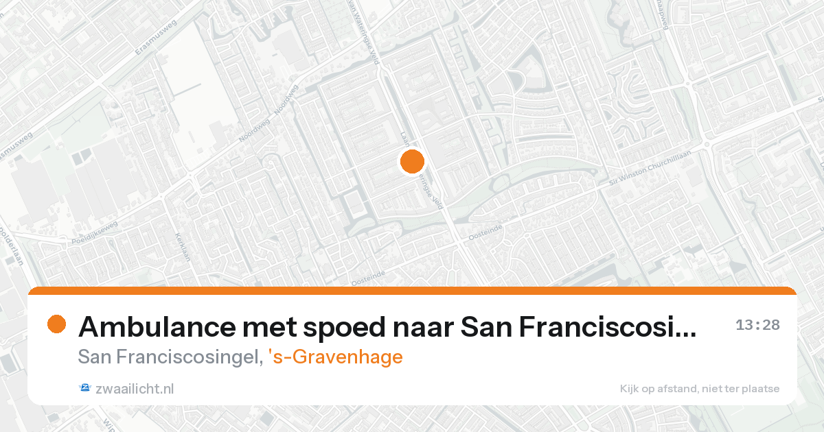Ambulance met spoed naar San Franciscosingel in 's-Gravenhage — 15 aug 2026