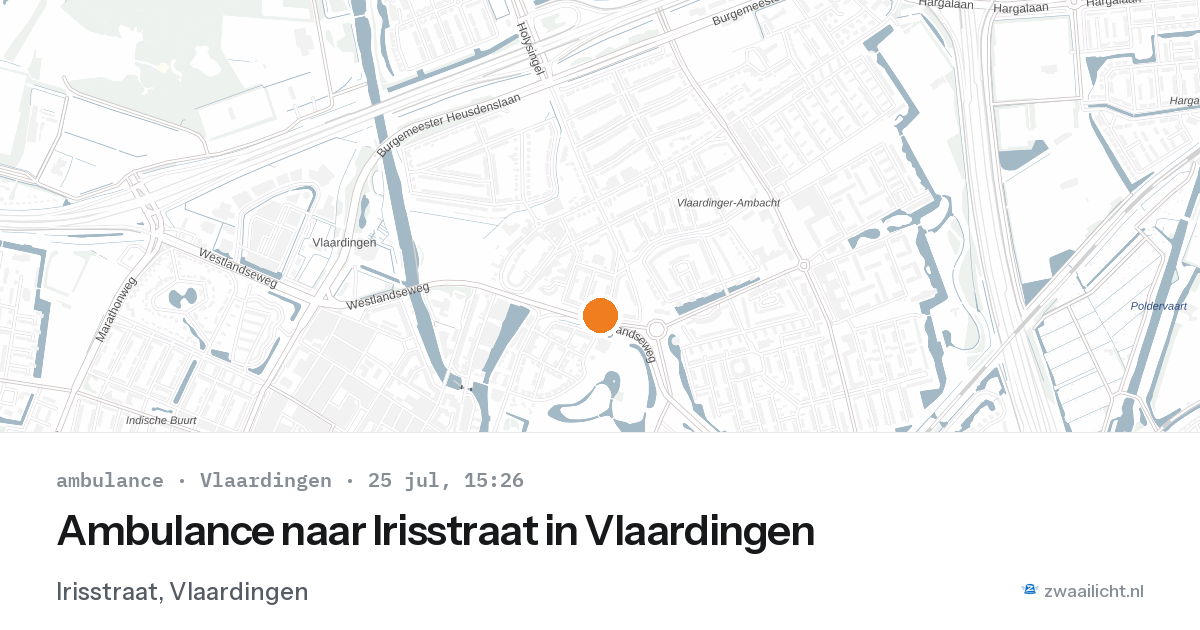 Ambulance naar Irisstraat in Vlaardingen — 25 jul 2026