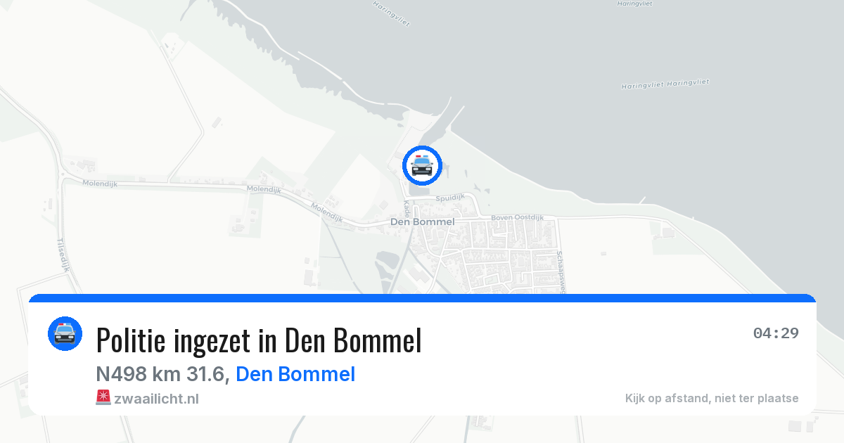 Politie ingezet in Den Bommel — 4 jul 2026 | 🚨 Zwaailicht.nl