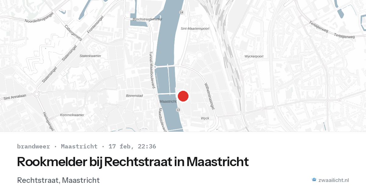 Rookmelder bij Rechtstraat in Maastricht — 17 feb 2026