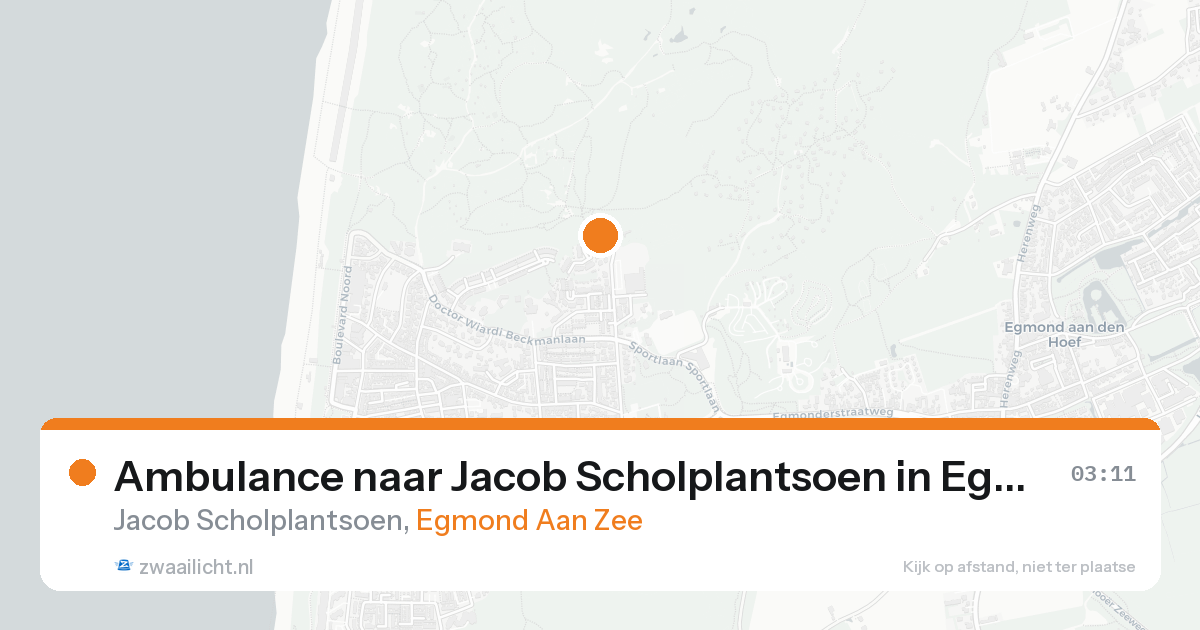 Ambulance naar Jacob Scholplantsoen in Egmond Aan Zee — 31 jan 2026