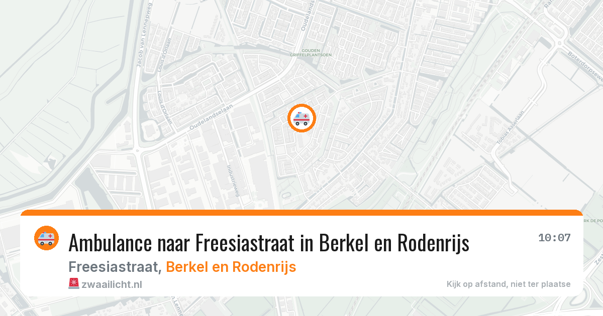 Ambulance naar Freesiastraat in Berkel en Rodenrijs — 1 aug 2026