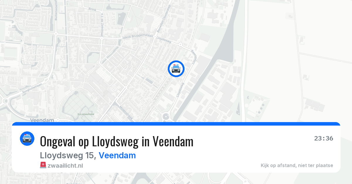 Ongeval op Lloydsweg in Veendam — 30 mei 2026