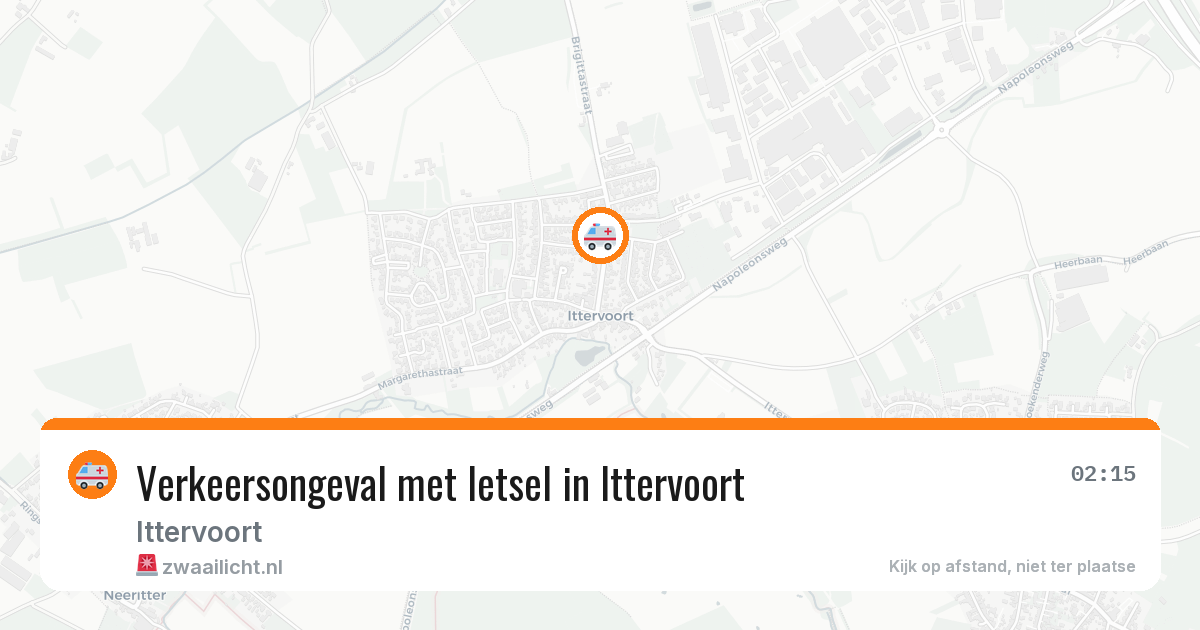 Verkeersongeval met letsel in Ittervoort — 1 aug 2026
