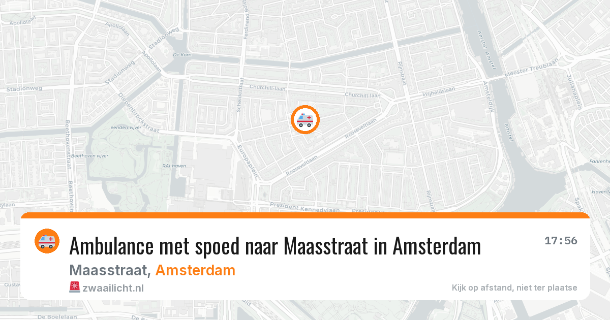 Ambulance met spoed naar Maasstraat in Amsterdam — 31 mrt 2026