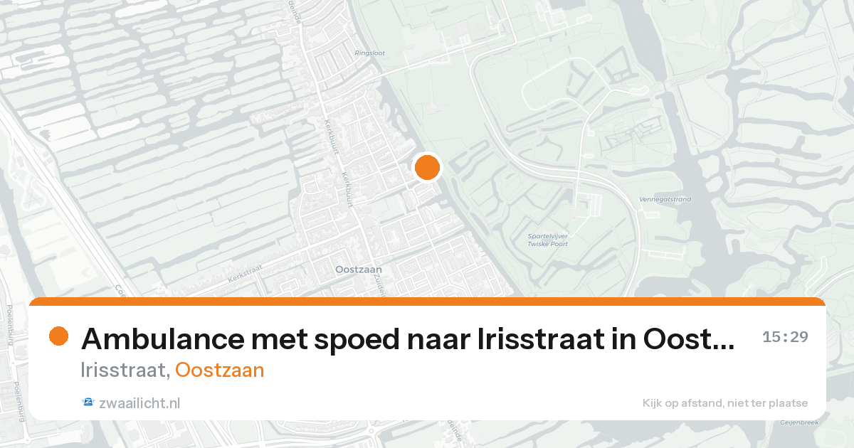 Ambulance met spoed naar Irisstraat in Oostzaan — 24 aug 2026