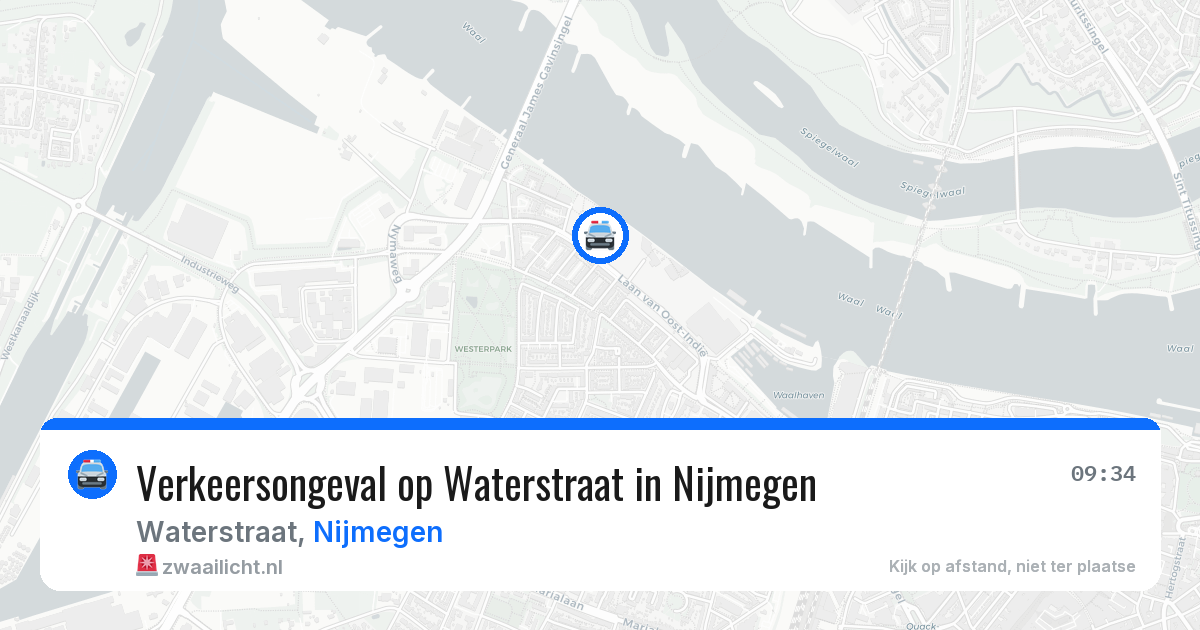 Verkeersongeval op Waterstraat in Nijmegen — 24 jun 2026