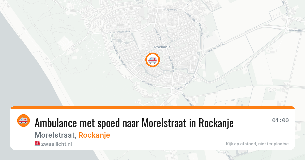 Ambulance met spoed naar Morelstraat in Rockanje — 27 jun 2026