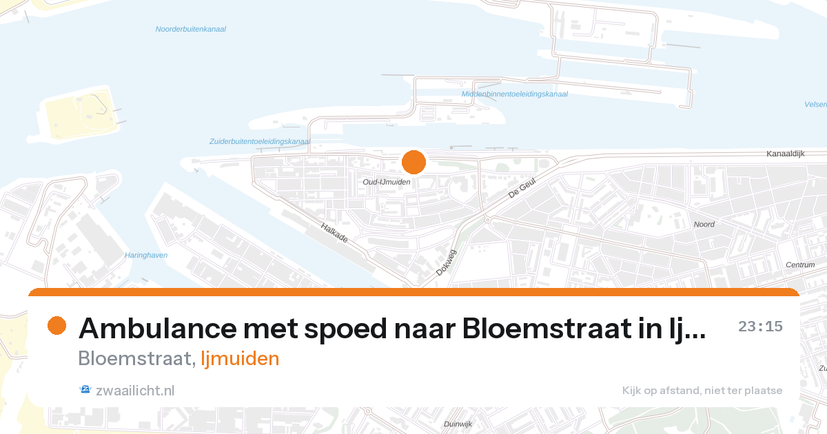 Ambulance met spoed naar Bloemstraat in Ijmuiden — 27 aug 2026