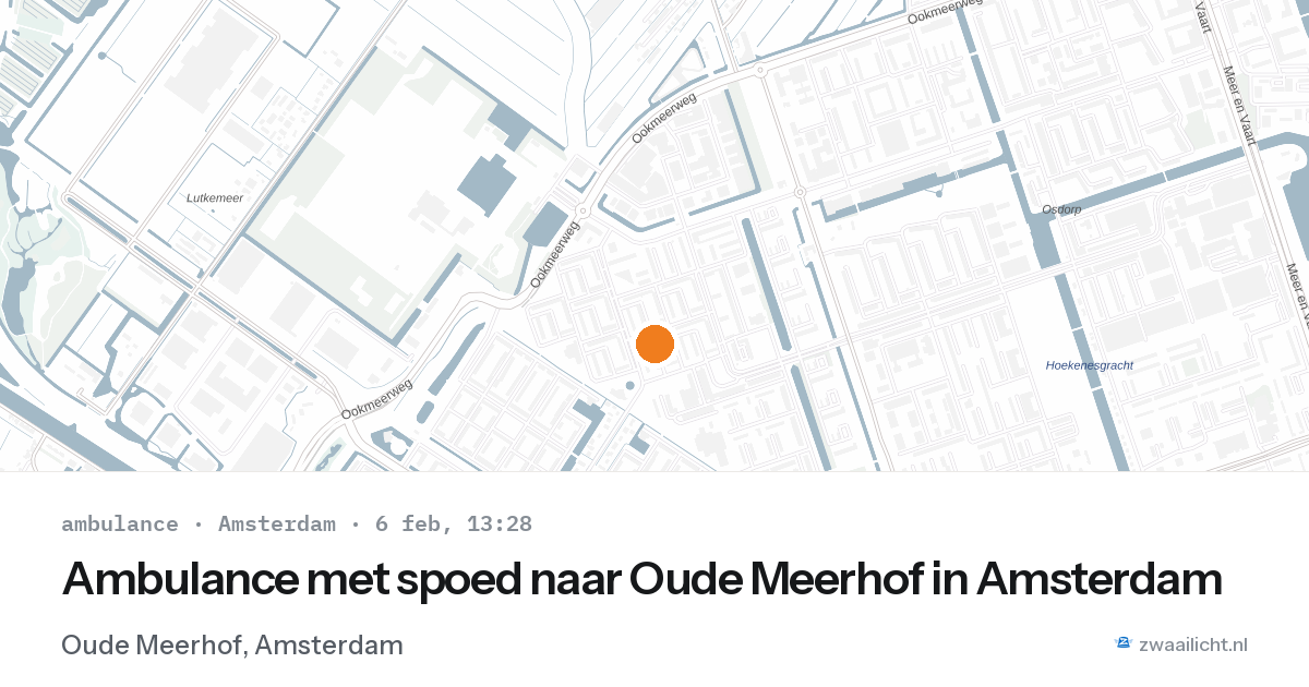 Ambulance met spoed naar Oude Meerhof in Amsterdam — 6 feb 2026
