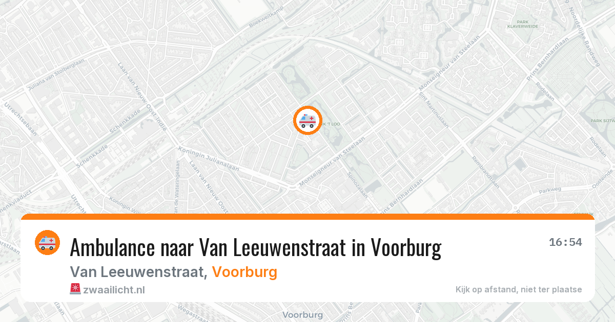 Ambulance naar Van Leeuwenstraat in Voorburg — 23 mrt 2026