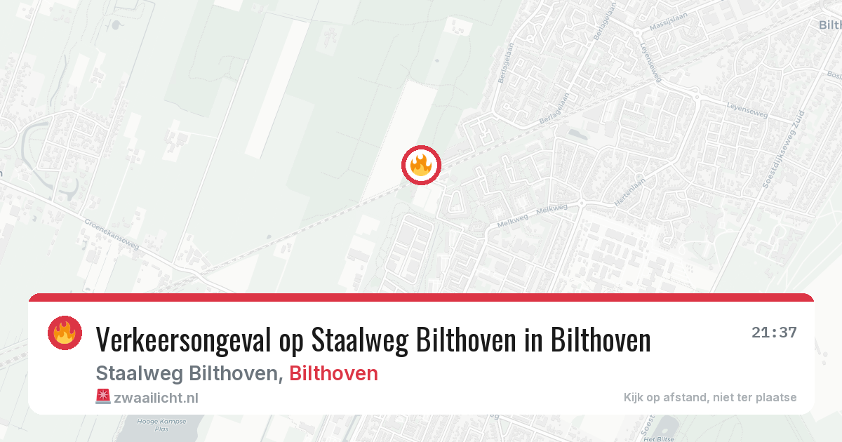 Verkeersongeval op Staalweg Bilthoven in Bilthoven — 22 jun 2026