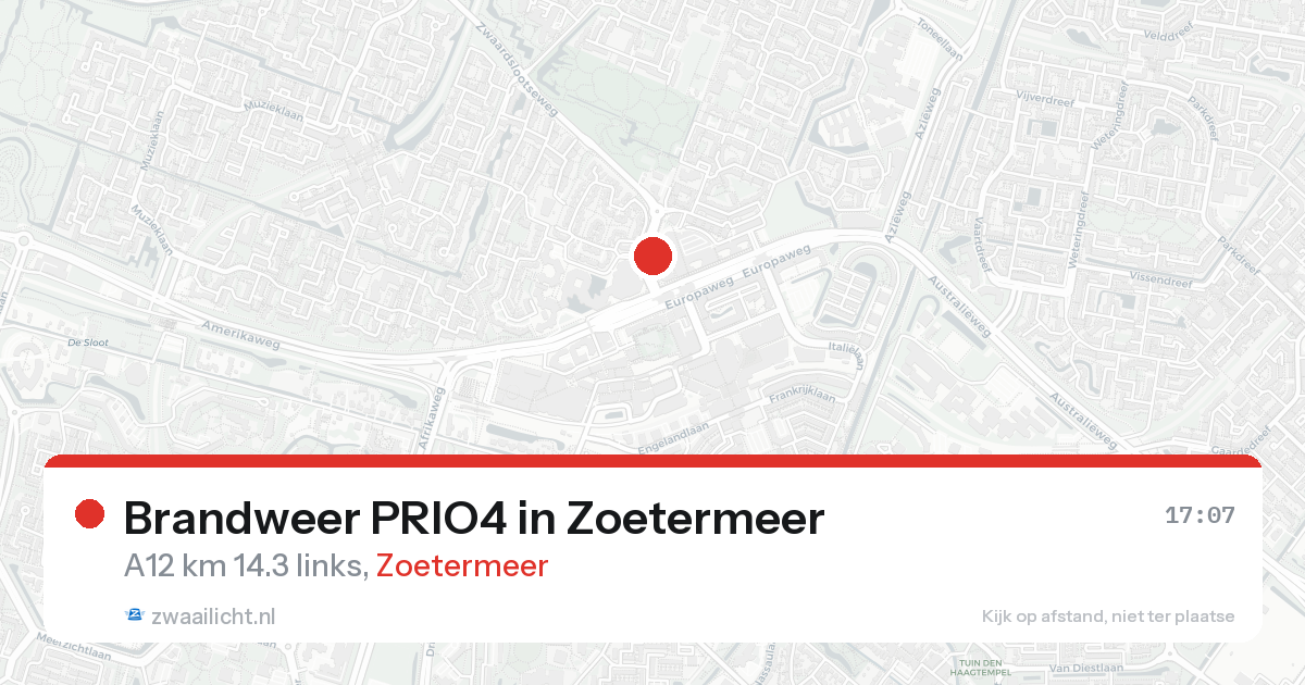 Brandweer PRIO4 in Zoetermeer — 4 mei 2026 | 🚨 Zwaailicht.nl