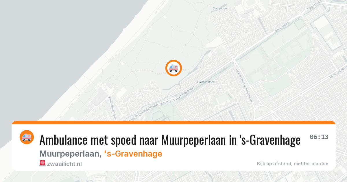 Ambulance met spoed naar Muurpeperlaan in 's-Gravenhage — 18 jul 2026