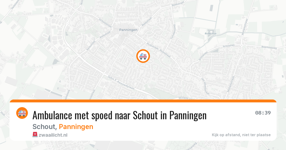 Ambulance met spoed naar Schout in Panningen — 24 jun 2026