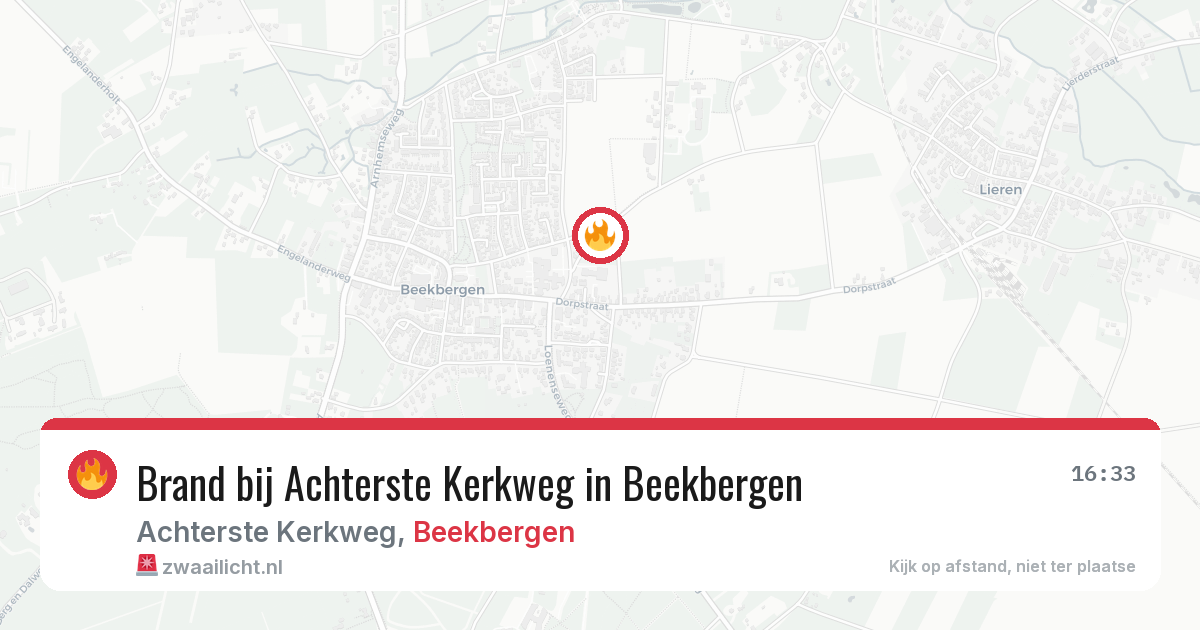 Brand bij Achterste Kerkweg in Beekbergen — 20 jun 2026