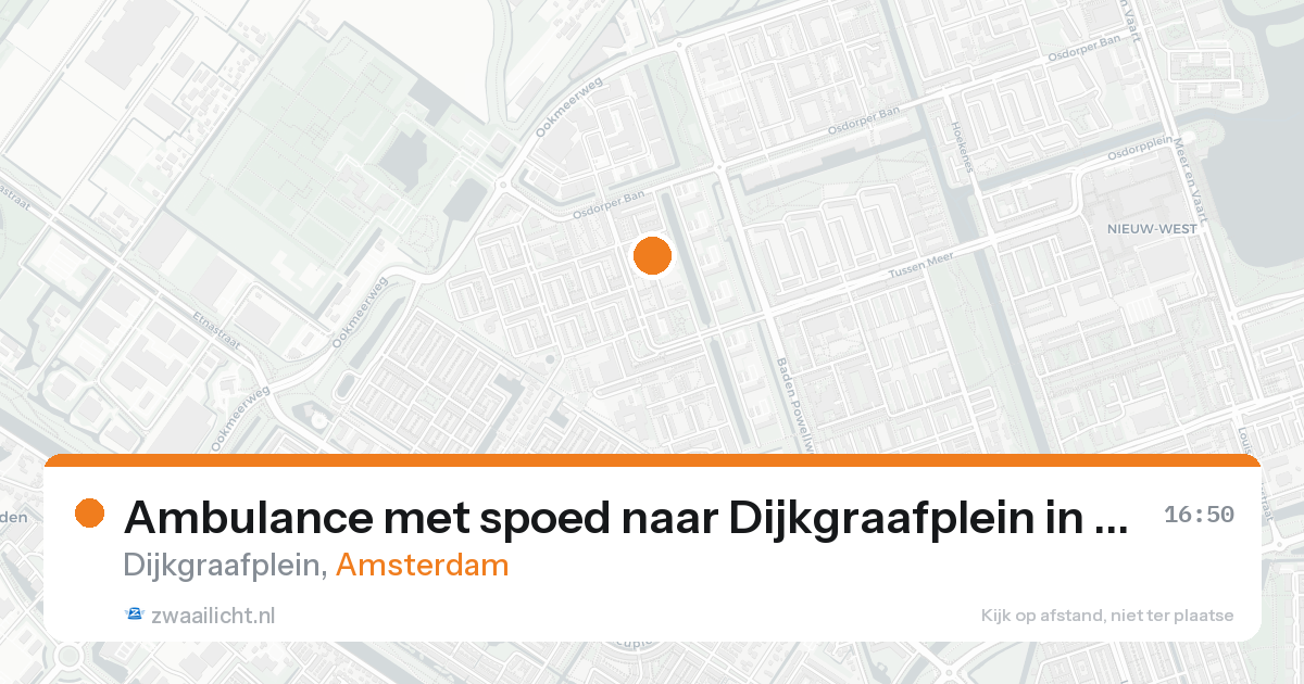 Ambulance met spoed naar Dijkgraafplein in Amsterdam — 23 aug 2026
