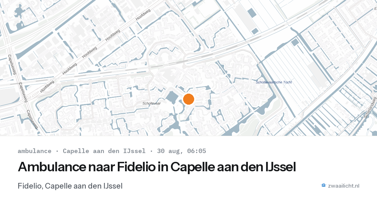 Ambulance naar Fidelio in Capelle aan den IJssel — 30 aug 2026