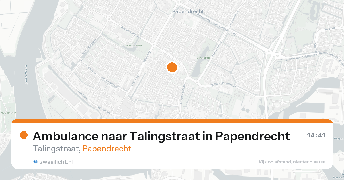 Ambulance naar Talingstraat in Papendrecht — 1 mrt 2026