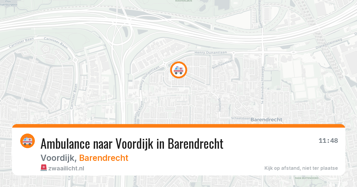 Ambulance naar Voordijk in Barendrecht — 2 aug 2026