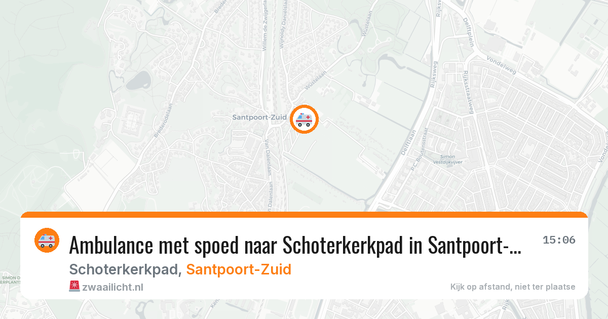 Ambulance met spoed naar Schoterkerkpad in Santpoort-Zuid — 8 feb 2026