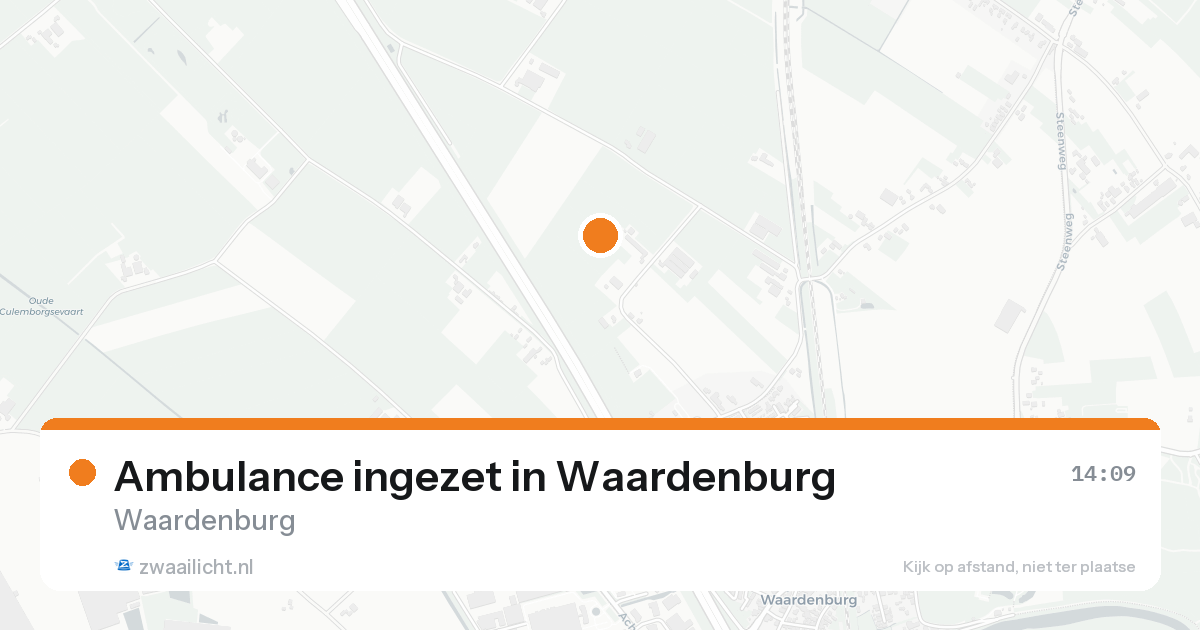 Ambulance ingezet in Waardenburg — 19 aug 2026