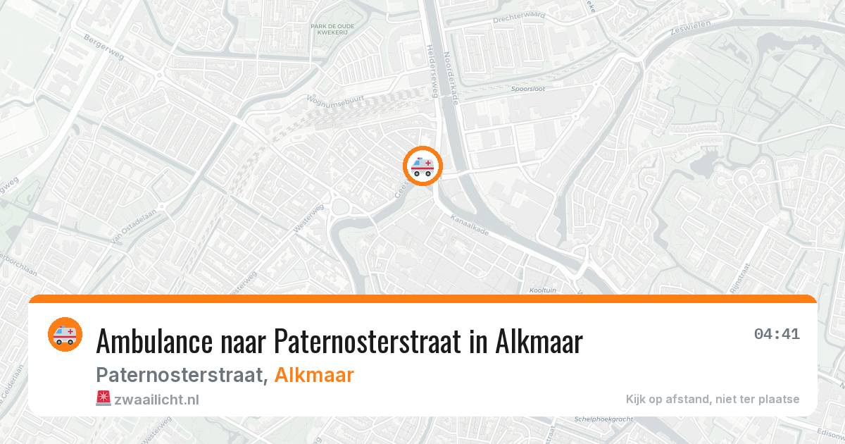 Ambulance naar Paternosterstraat in Alkmaar — 11 aug 2026