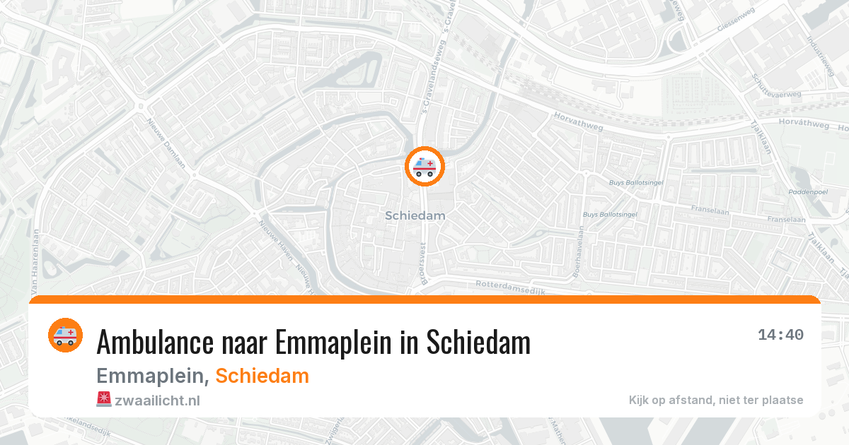 Ambulance naar Emmaplein in Schiedam — 29 jun 2026