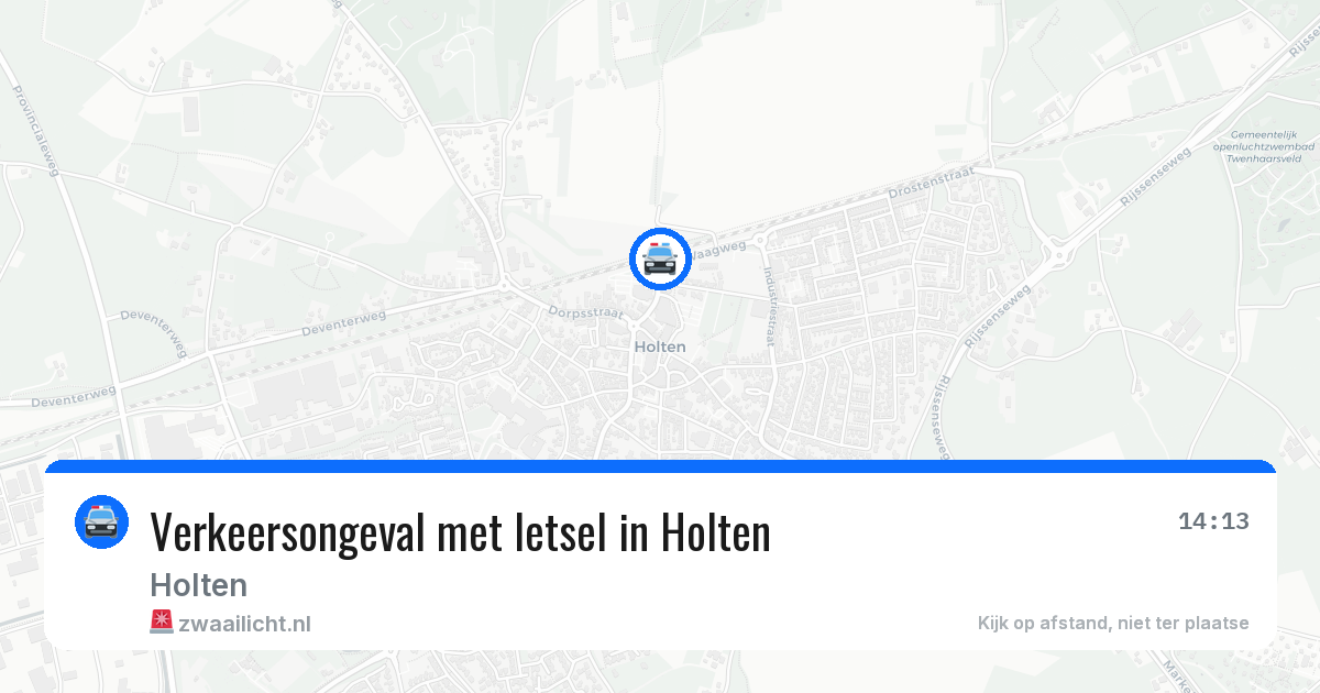 Verkeersongeval met letsel in Holten — 10 apr 2026