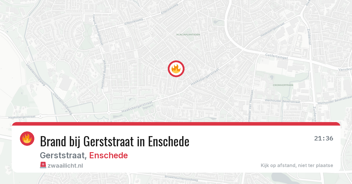Brand bij Gerststraat in Enschede — 2 jul 2026