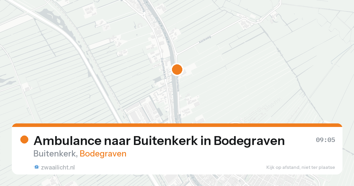 Ambulance naar Buitenkerk in Bodegraven — 18 aug 2026