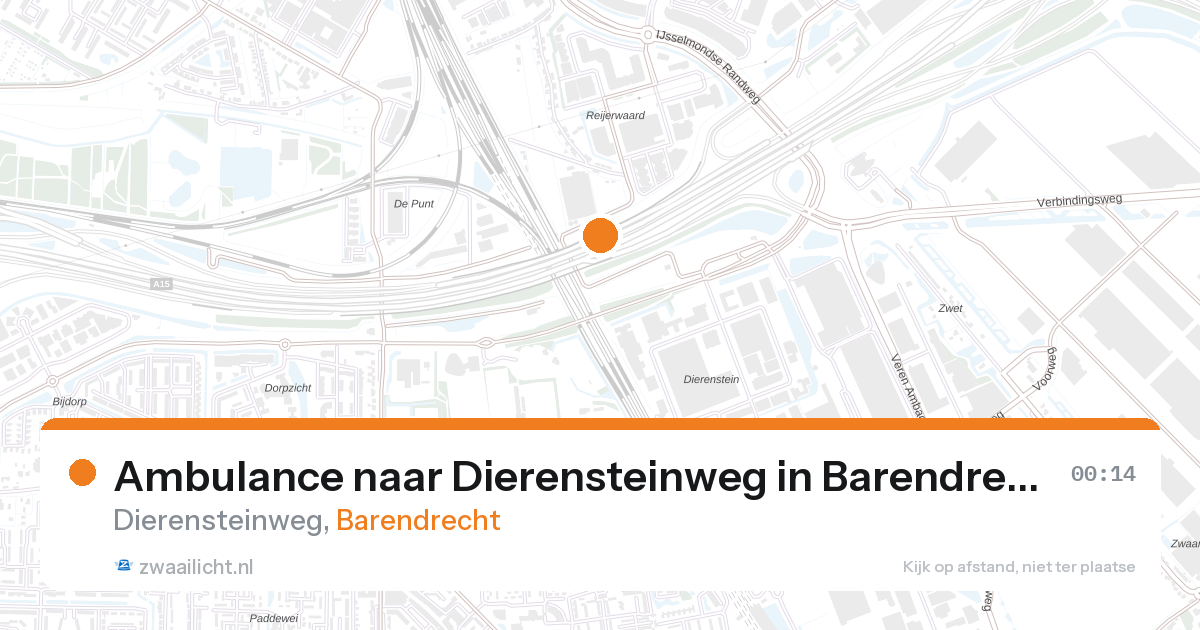 Ambulance naar Dierensteinweg in Barendrecht — 26 aug 2026