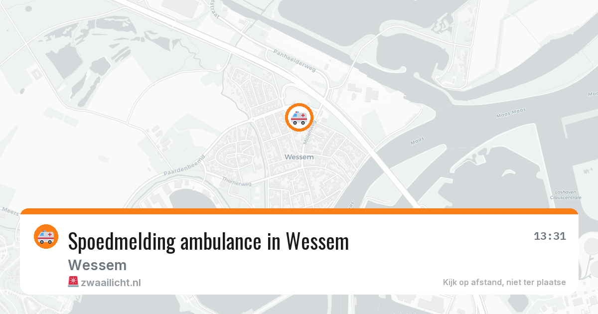 Spoedmelding ambulance in Wessem — 13 apr 2026