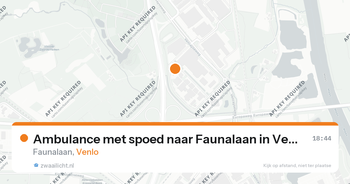 Ambulance met spoed naar Faunalaan in Venlo — 24 aug 2026