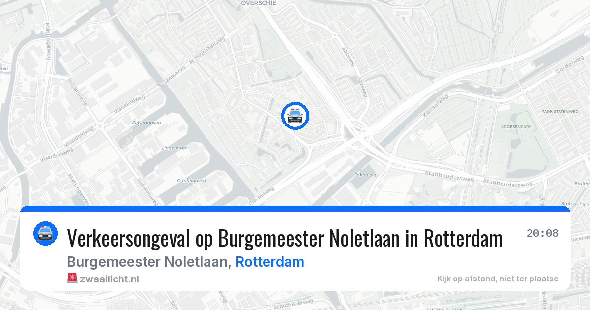 Verkeersongeval op Burgemeester Noletlaan in Rotterdam — 8 jul 2026