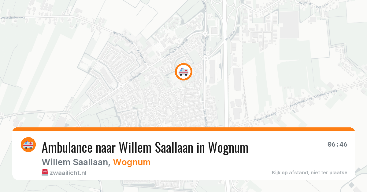 Ambulance naar Willem Saallaan in Wognum — 7 aug 2026