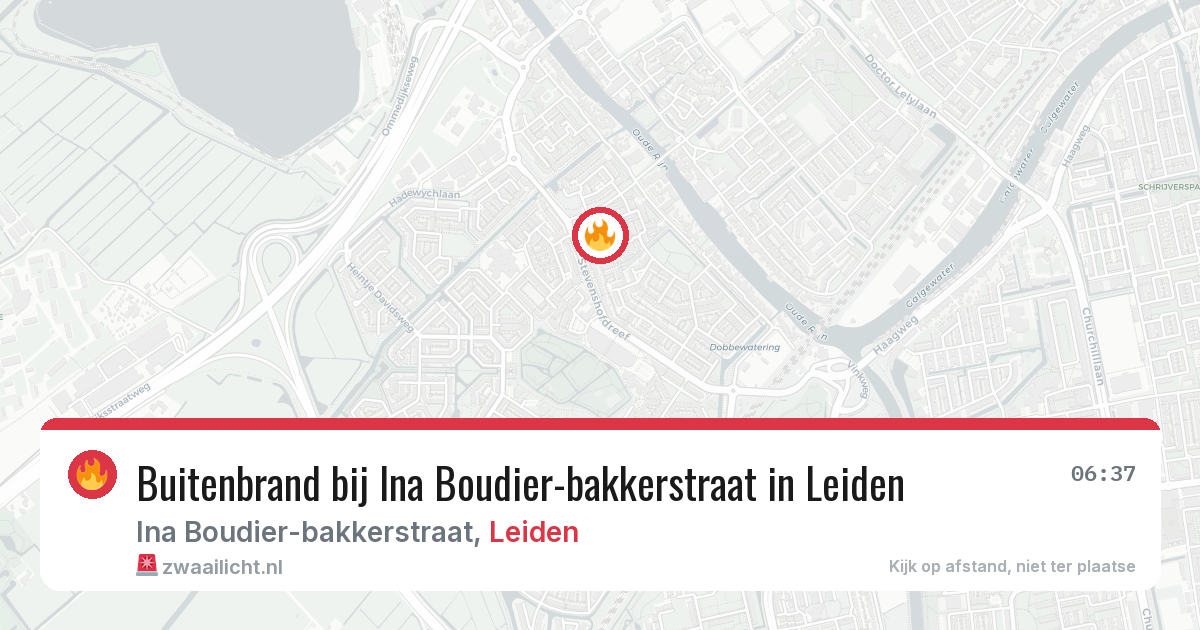 Buitenbrand bij Ina Boudier-bakkerstraat in Leiden — 28 mei 2026