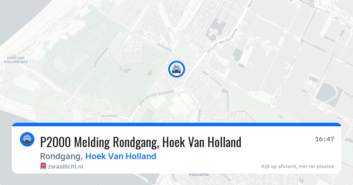 P2000 Melding Rondgang, Hoek Van Holland — 31 mei 2026